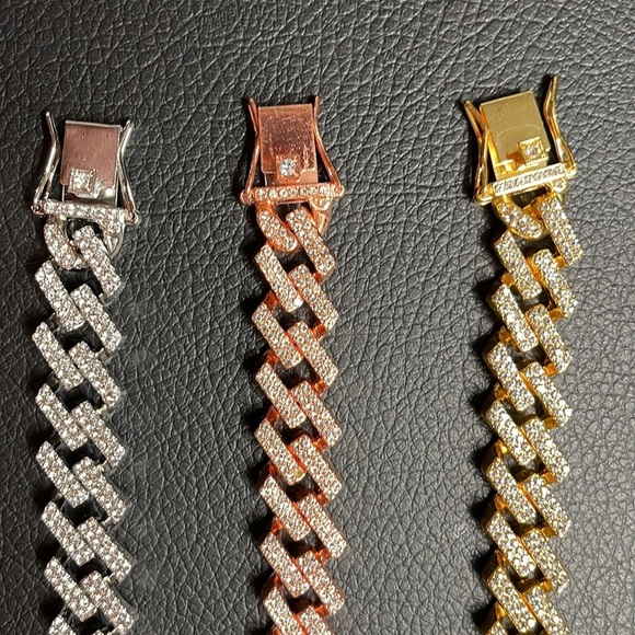 Cuban Ice stripe Bracelet - Picture 4 of 6